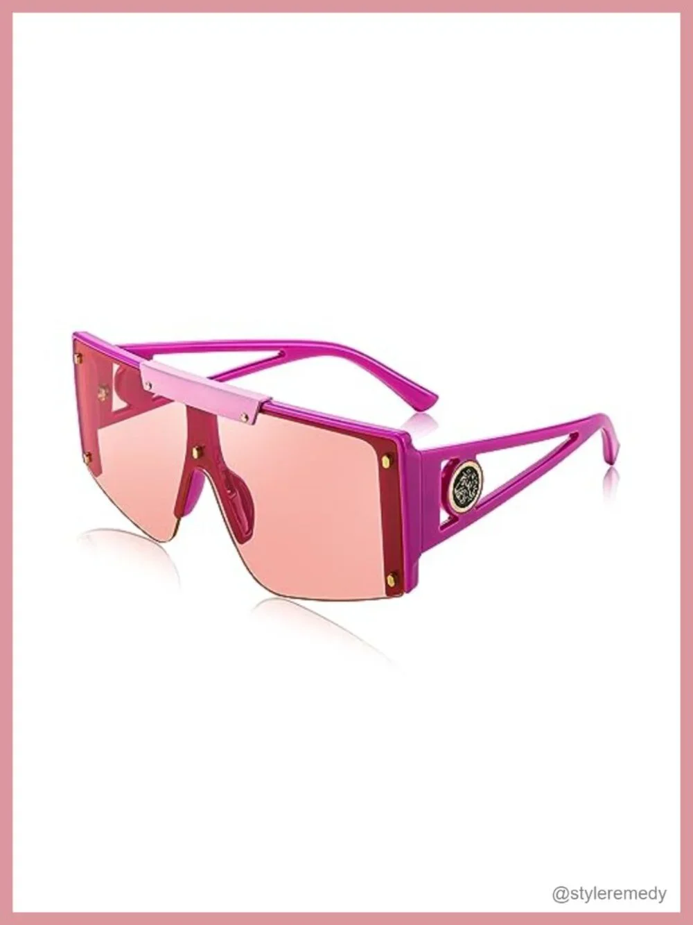 Oversized Square Shield Sunglasses UV400 Protection Unisex